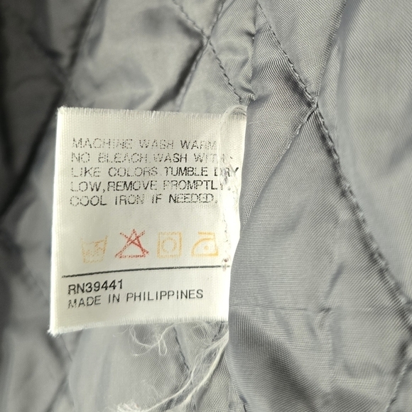 Vintage Levis Jacket Mens Large Black Silver Tab Trucker 90s Fleece Lined Zip - Picture 9 of 13